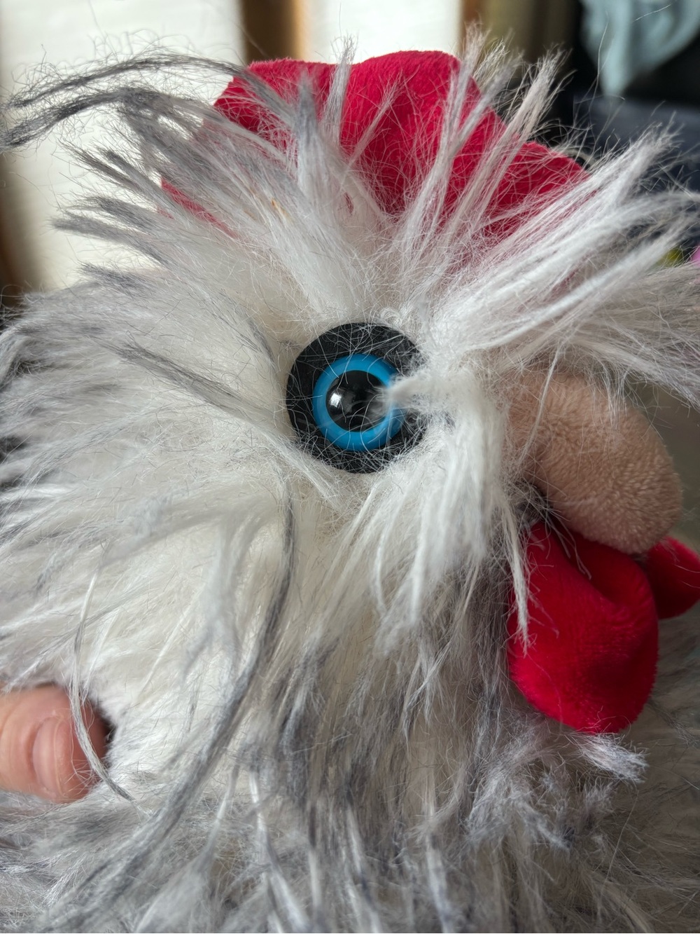 Plush Gray Chicken Toy with Red Comb - Brand: - Picture 8 of 9